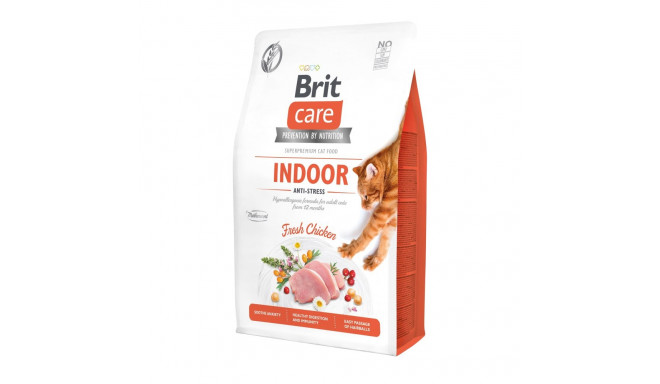 Brit Care Cat Grain-Free Indoor Anti-Stress полноценный корм для кошек 2кг