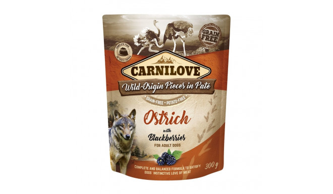 Carnilove Pouch Pate Ostrich with Blackberries einekotike koertele 300g