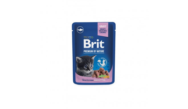 Brit Premium White Fish влажный корм для котят 100г