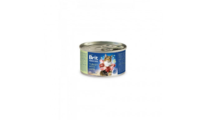 Brit Premium by Nature Turkey with Lamb canned food for cats 200g