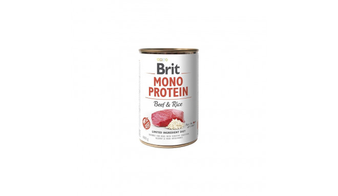 Brit Mono Protein Beef & Rice консервы для собак 400г