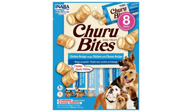 Churu Bites dog treat with chicken and cheese 8x12g