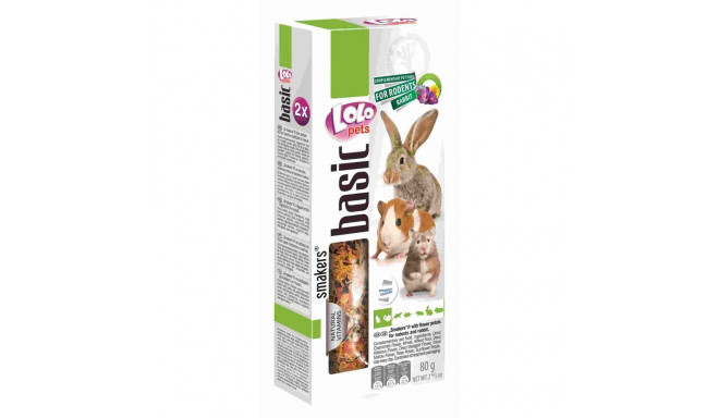 LoLo Pets Smakers maiusepulgad närilistele ja jänestele lille kroonlehtedega 2tk 80g