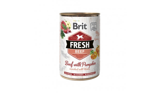 Brit Fresh Beef with Pumpkin can for dogs 400g