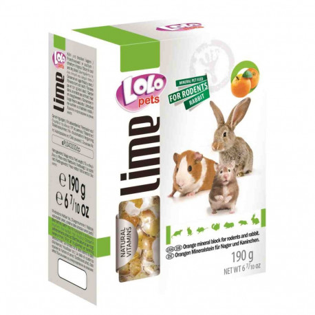 LoLo Pets mineraalkivi närilistele apelsiniga 190g