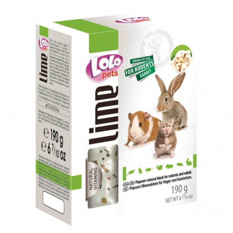 LoLo Pets mineraalkivi närilistele popcorniga 190g