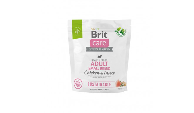 Brit Care Sustainable Adult Small Breed Chicken & Insect dog food 1kg