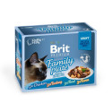 Brit Premium Delicate Gravy Family мультипак влажный корм для кошек 12х85г