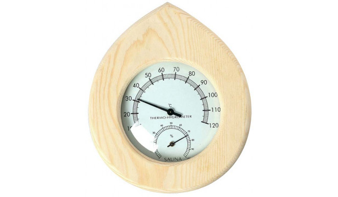 Flammifera sauna thermometer-hygrometer AP-018BW, brown