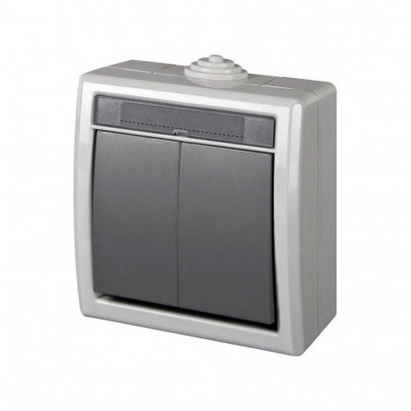 SWITCH AQUANT 2G GREY IP55 1202-10