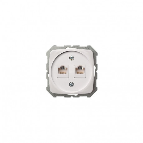 POWERP 2PLUGS PC UNFR KAT 5 WHITE
