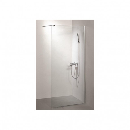 SHOWER WALL GLASS116X195CM 8MM CHROME