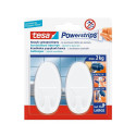 HOOK OVAL LARGE WHITE 2 PC