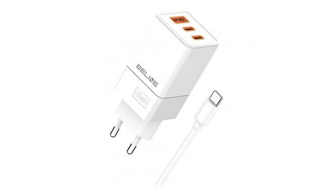 Charger 65W GaN 2xUSB-C +USB-A + USB-C cable