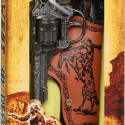 Metal cowboy revolver with a holster Gonher