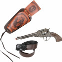 Metal cowboy revolver with a holster Gonher