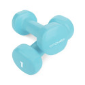 Hantlid SPOKEY Shape 2x1 kg, sinakasrohelised