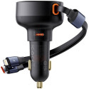 BASEUS car charger Enjoyment Pro 60W Type-C + Retractable cable 2-in-1 (Type-C + Lightning 8-pin) CC