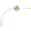 BASEUS retractable cable USB to Micro/Lightning/Type C 3w1 Leo 1.1m blue CB000063