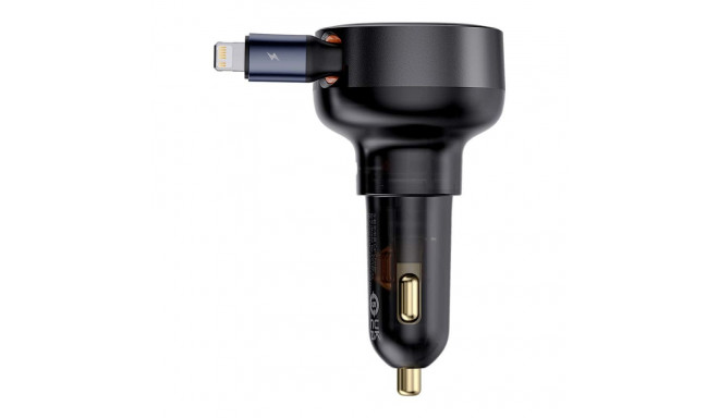 BASEUS car charger Type C + retractable cable Lightning PD3.0 QC4.0 3A 55W CCTXP-CC / C00057803111-0