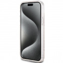 Original faceplate case GUESS GUHMP15SHGCUSTGW for iPhone 15 (Compatible with Magsafe / IML GCUBE / 