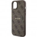 Original faceplate case GUESS GUHMP15SG4GFRW for iPhone 15 (Compatible with Magsafe / 4G Ring classi