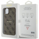 Original faceplate case GUESS GUHMP15SG4GFRW for iPhone 15 (Compatible with Magsafe / 4G Ring classi