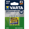 Rechargeable batteries Varta R3 800 mAh (promo 3+1) ready 2 use