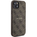 Original faceplate case GUESS GUHMP15MG4GFRW for iPhone 15 Plus / 14 Plus 6.7" (Leather 4G Metal Log
