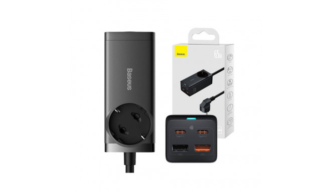 Laadija Baseus GaN3 Pro Desktop Powerstrip AC+2U+2C 65W EU Black(Include  Xiaobai series fast chargi