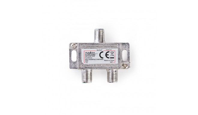 SAT/UHF/VHF Combiner 2 to 1, F-Connector