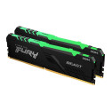 Kingston 32GB 3200MT/s DDR4 CL16 DIMM (Kit of 2) FURY Beast RGB