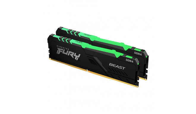Kingston 32GB 3200MT/s DDR4 CL16 DIMM (Kit of 2) FURY Beast RGB