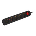 LANBERG Power strip 5x Shuko 3m Circuit breaker black