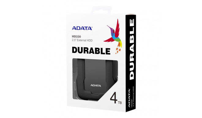 Adata external HDD HD330 4TB USB 3.1 2.5", black
