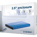 GEMBIRD EE2-U3S-3-DB USB 3.0 2.5inch HDD enclosure brushed aluminum deep-blue