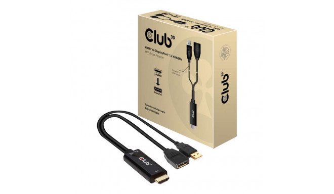 CLUB 3D HDMI to DisplayPort 4K60Hz M/F Active Adapter