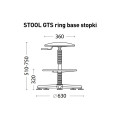 Kassatool Nowy Styl Stool GTS Ring Stopki V-14, must kunstnahk