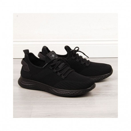 NEWS M EVE266A black textile sports shoes (40)