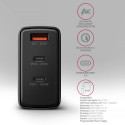 ACU-DPQ100 GaN 3xport wall charger 100W black