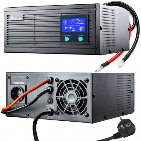 Extralink Piorun 3000VA/2100W invereter puhas siinus, aku pinge 24VDC