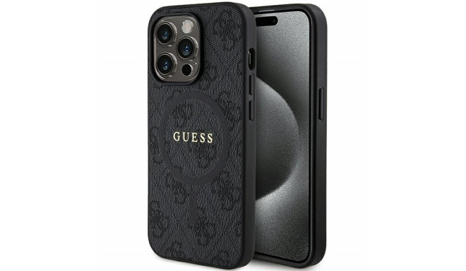 Guess case for iPhone 14 Pro Max 6,7" GUHMP14XG4GFRK black HC MAGSAFE PU 4G RING CLASSIC LOGO