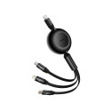 Baseus Bright Mirror 4, USB-C 3-in-1 cable for micro USB / USB-C / Lightning 100W / 3.5A 1.1m (Black