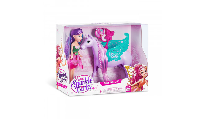 SPARKLE GIRLZ doll playset Fairy with horse , 100413