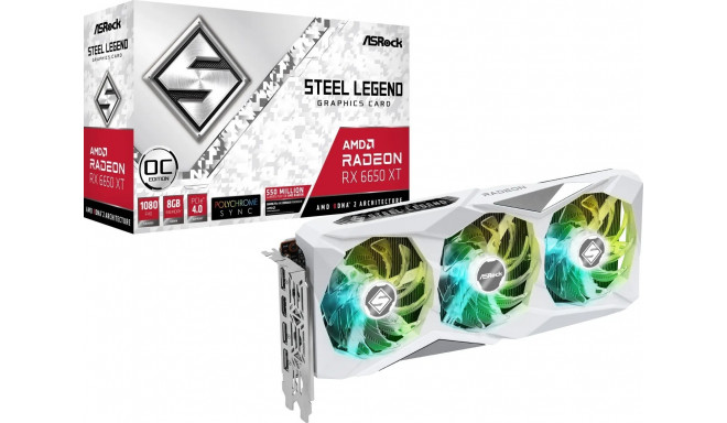 ASRock Radeon RX 6650 XT Steel Legend OC 8GB GDDR6 graphics card (RX6650XT SL 8GO)