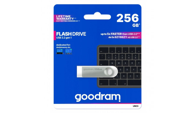 Pendrive UNO3 256GB USB 3.2 Gen1 silver
