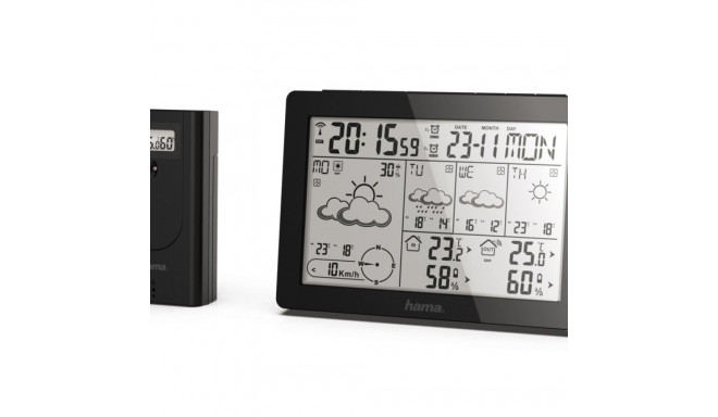 Hama Meteotime weather forecast centre black