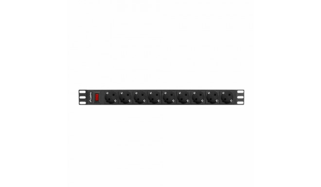 Strāvas virtene - 9 ligzdas ar Slēdzi Lanberg PDU-09F-0300-BK (3 m)