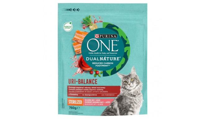 Kaķu barība Purina Dual Nature Uri-Balance Sterilized Pieaugušais Laša krāsas 750 g