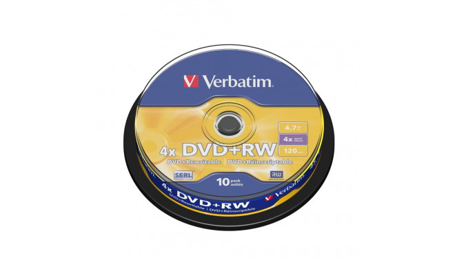 DVD-RW Verbatim    10 gb. Melns 4,7 GB 4x (10 gb.)